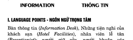 Hoc Tieng Anh Khach San