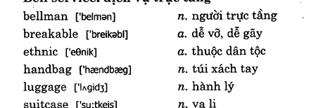 Hoc Tieng Anh Khach San