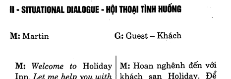 Hoc Tieng Anh Khach San