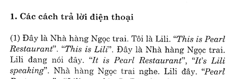 Hoc Tieng Anh Nha Hang
