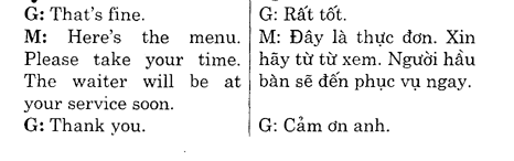 Hoc Tieng Anh Nha Hang