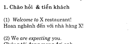 Hoc Tieng Anh Nha Hang