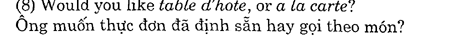 Hoc Tieng Anh Nha Hang