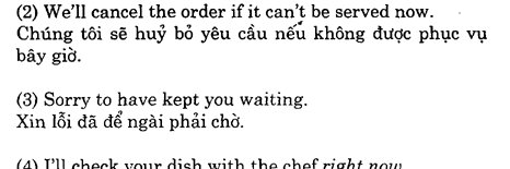 Hoc Tieng Anh Nha Hang