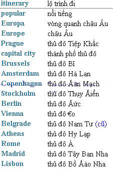 Streamline English Departure